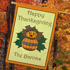 Personalized Thanksgiving House Flag